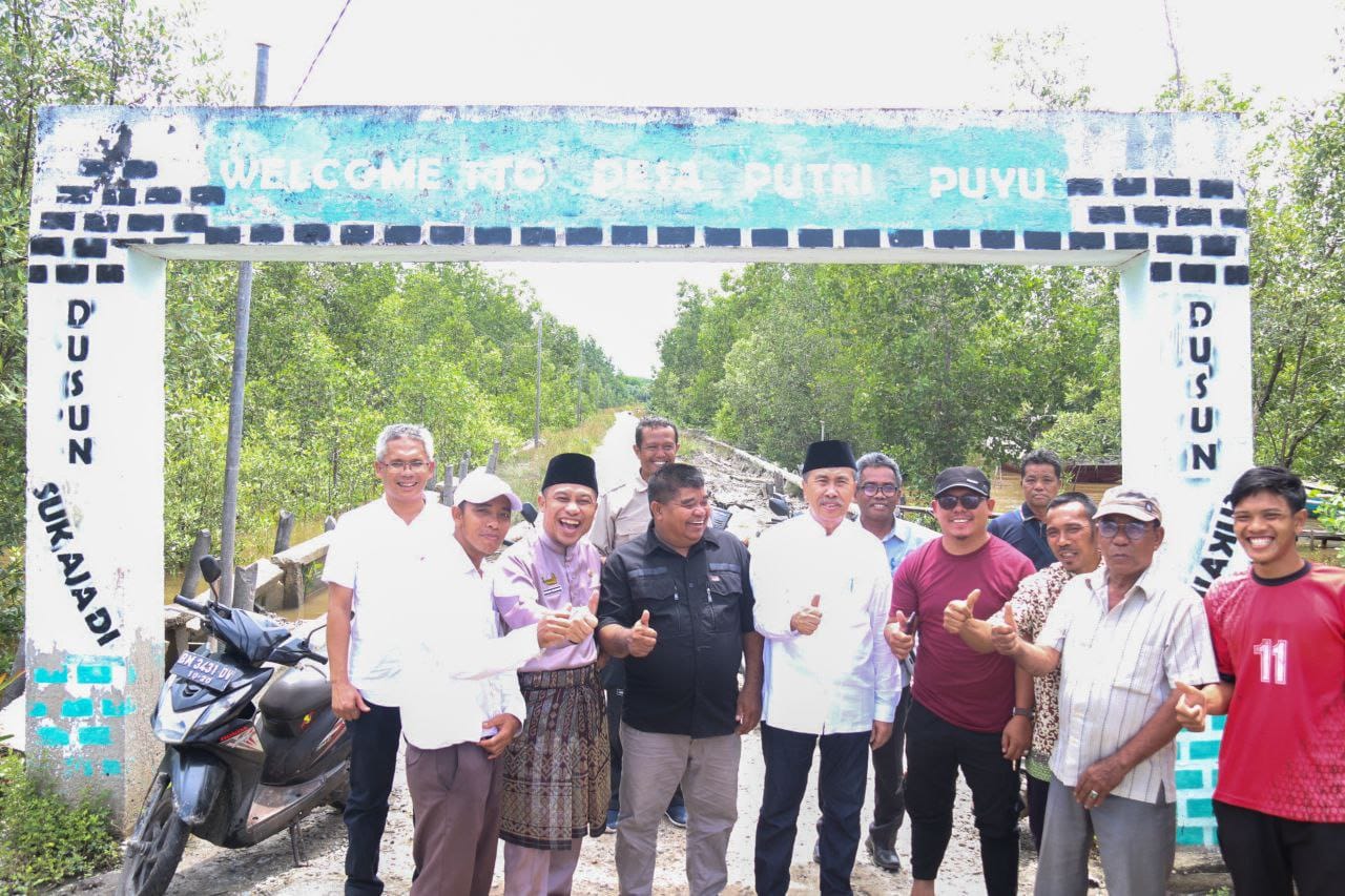 Gubri Tinjau Lokasi Pembangunan Jembatan Bengkalis-Kepulauan Meranti