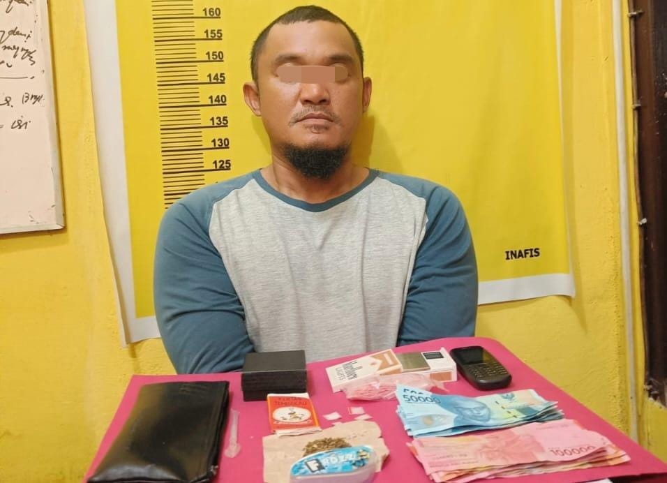 Pengedar Ganja dan Sabu Diringkus Polsek Lirik, Alip Tak Berkutik Saat Dibekuk