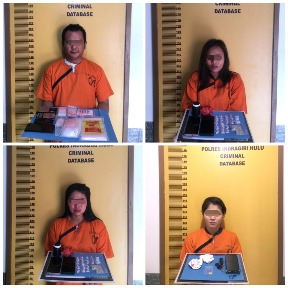 Jadi Target Operasi, Brem dan Tiga Wanita Pengedar Narkoba Dibekuk Polres Inhu