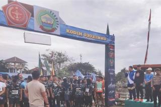 Puncak HUT TNI, Kodim Inhu Gelar Kegiatan Olahraga di Danau Raja
