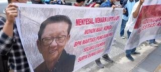 Aksi di Depan Kantor Surya Dumai dan Kejati Riau, Massa APMKP Minta Maaf