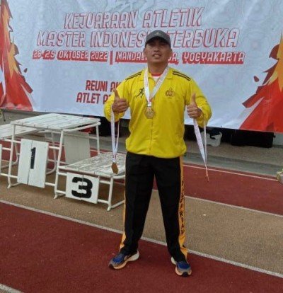 Anggota Polisi di Riau Raih Tiga Emas di Kejuaraan Atletik di Yogyakarta
