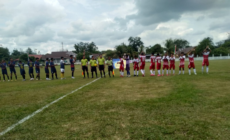 Cabor Sepakbola Inhu Gulung Pelalawan 2-1 di Ajang Porprov Riau X Kuansing