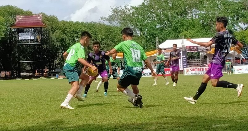 Porprov X Riau, Laga Kedua Sepakbola Kota Pekanbaru VS Bengkalis Berakhir Imbang Skor 1-1