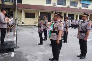 Kapolresta Pekanbaru Pimpin Sertijab Empat Perwira