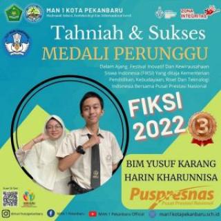 Kakanwil Kemenag Riau Apresiasi Siswa MAN 1 Pekanbaru Raih Juara III FIKSI Pusprenas