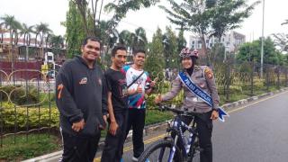 Dirikan Pos Pengaman CFD, Satlantas Sosialisasi Event Tour De Siak