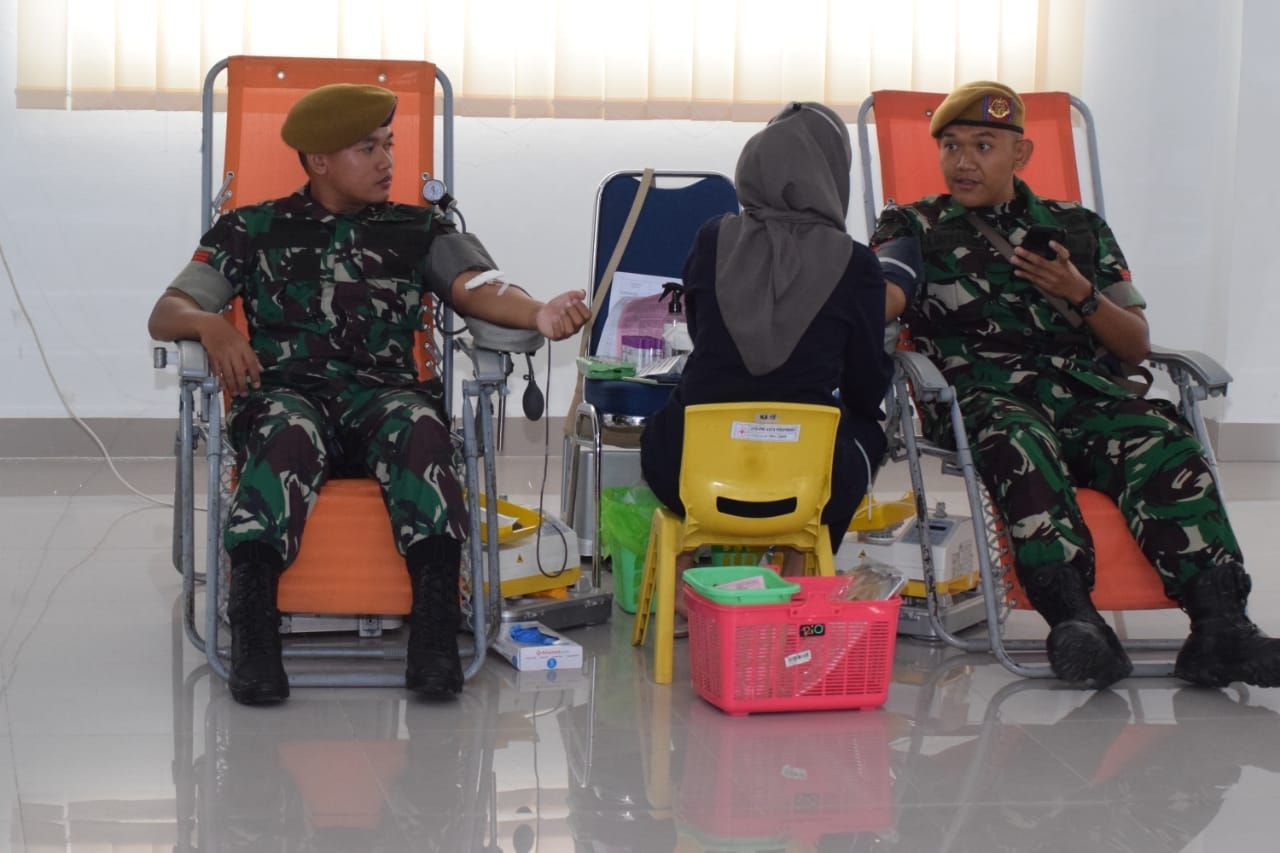 Sempena Hari Juang TNI AD ke-77 Korem Wirabima Gelar Donor Darah