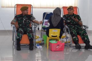 Sempena Hari Juang TNI AD ke-77 Korem Wirabima Gelar Donor Darah