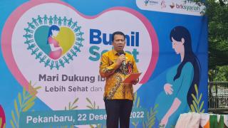 Momen Hari Ibu Dinkes Riau Luncurkan Gerakan Nasional Bumil Sehat