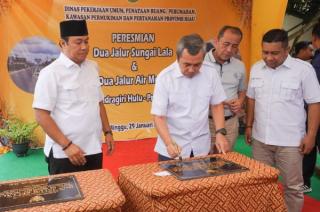 Resmikan Jalan Dua Jalur di Indragiri Hulu, Ini Pesan Gubernur Syamsuar