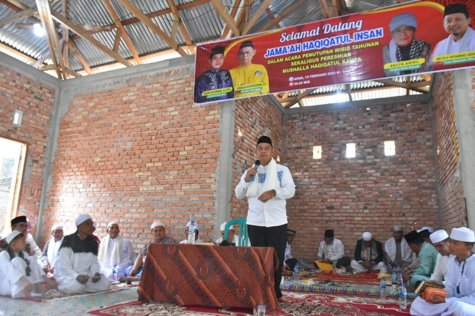 Pj Bupati Kampar Resmikan Surau Haqiqatul Insan di Dusun Pinatan