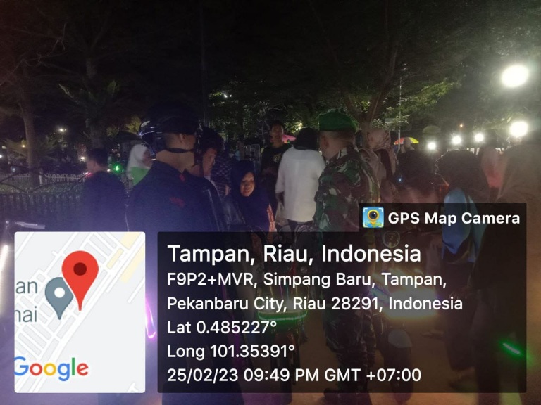 Ciptakan Situasi Kamtibmas Tetap Aman, Babinsa Koramil 02 Patroli Gabungan Bersama Polisi