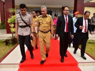 Pj Bupati Kampar Hadiri Pembukaan Diktuba SPN Polda Riau Tahun 2023 di Kecamatan Tambang
