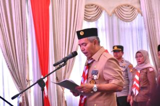 Pj Bupati Kampar Lantik Pengurus Kwarcab Masa Bakti 2022-2027