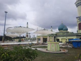Proyek Penataan Kawasan Masjid Raya Annur Riau Terus Digesa