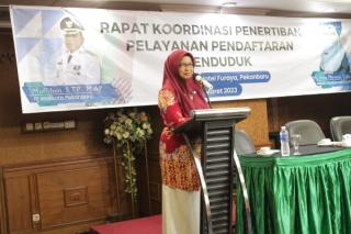 Bersama Stakeholder, Disdukcapil Pekanbaru Rakor Pengawasan Adminduk