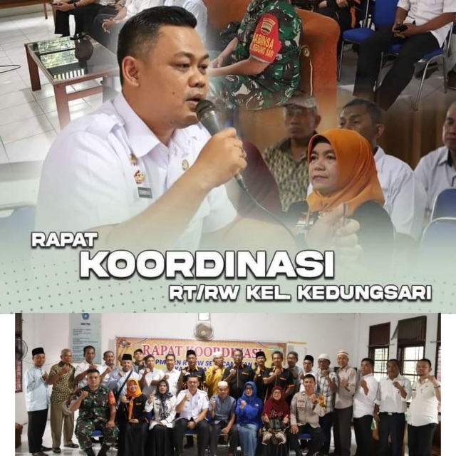 Rakor di Kelurahan Kedung Sari, Camat Sukajadi  Sampaikan Program Prioritas Pj Walikota