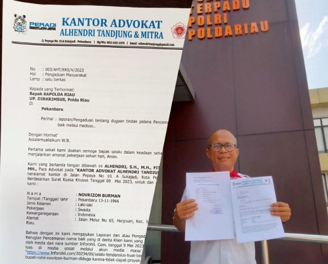 Diduga Langgar UU-ITE, Novrizon Laporkan InfoRohil dan Syawal ke Ditreskrimsus 