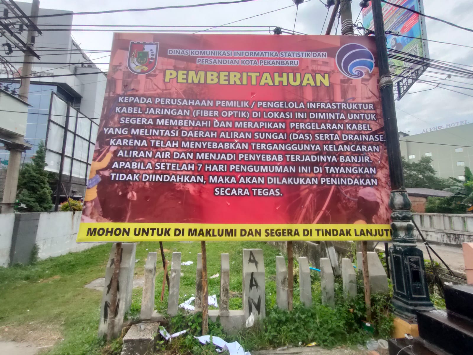 Diminta Benahi Kabel Serat Optik, Pemko Pekanbaru Surati Perusahaan Provider