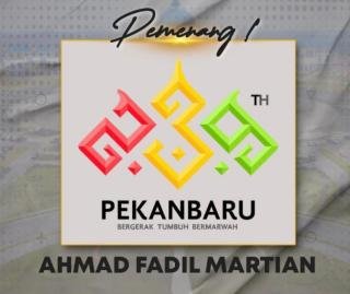 Ahmad Fadil Martian Pemenang Lomba Desain Logo Hari Jadi ke-239 Pekanbaru