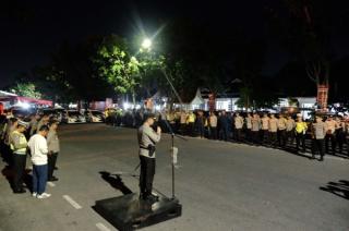 Ciptakan Kamtibmas Yang Aman, Polresta Pekanbaru Gelar Blue Light Patrol