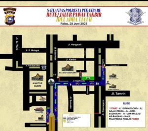 Ini Rute Takbiran Keliling Pekanbaru Malam Besok