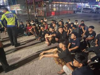 Tim Blue Light Patrol Amankan 29 Motor Balapan Liar di Pekanbaru Riau