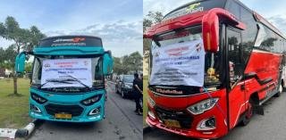 Polda Riau Sita Dua Bus Hasil Tindak Pidana Pencucian Uang