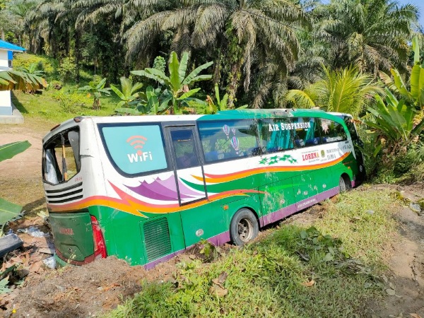 Bus Lorena Kecelakaan Tunggal di Inhu, Ini Penjelasan Polisi