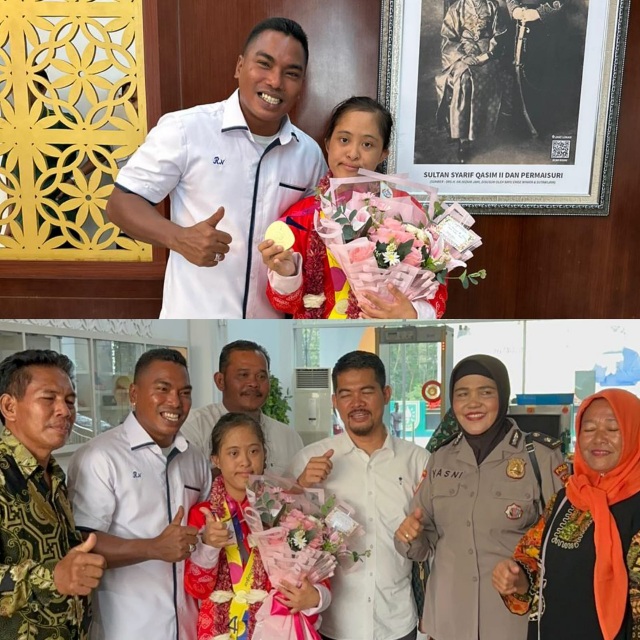 Tokoh Muda Kampar Rusdinur Sambut Nur Hazizah Sinaga Raih Medali Emas SOWG 2023 Jerman