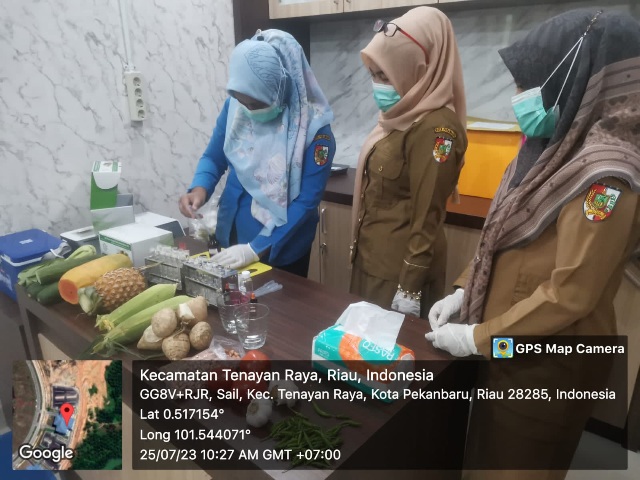 Disketapang Pekanbaru Uji Residu Sejumlah Komoditas Tumbuhan di Pasar Sail