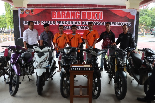 Polres Inhu Berhasil Ungkap Grombolan Curanmor, 11 Unit Berhasil Diamankan 