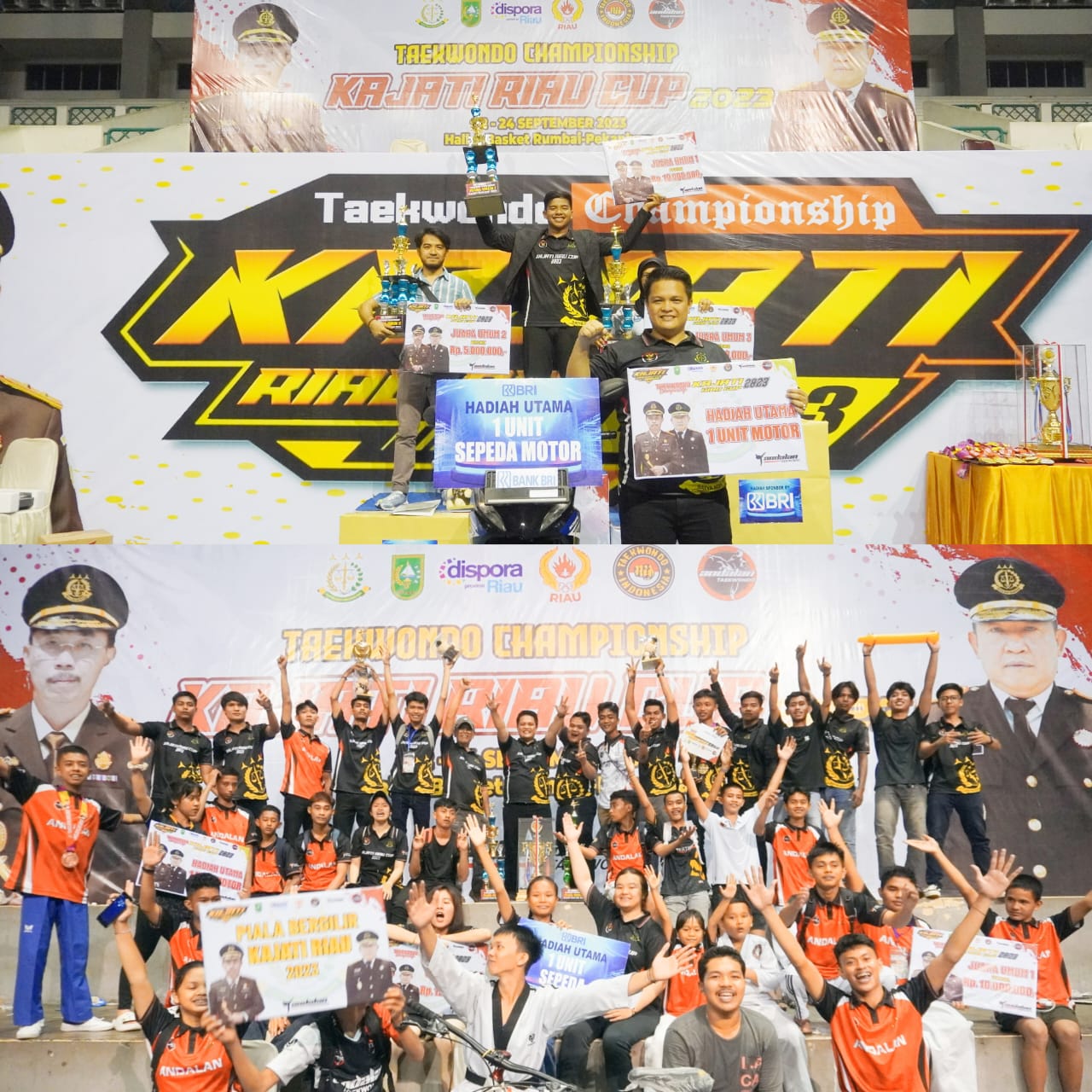 Sabet Poin Tertinggi, Taekwondo Andalan Kejati Riau Raih Piala Bergilir Kajati Riau Cup 2023