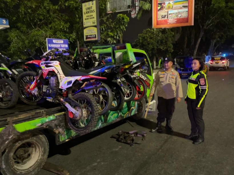 Patroli Malam Hari, 45 Unit Sepeda Motor Diamankan Polresta Pekanbaru