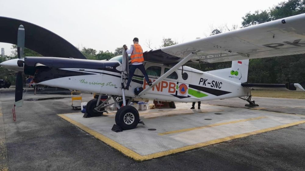Bantuan TMC Sudah Sampai di Pekanbaru, Besok Modifikasi Cuaca di Riau Kembali Dilaksanakan 