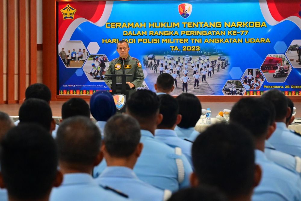 Danlanud RSN Buka Ceramah Hukum Tentang Narkoba