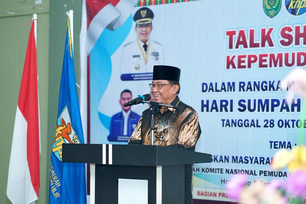 Bupati Wardan Apresiasi Talk Show Kepemudaan yang Digelar KNPI dan KPU Inhil