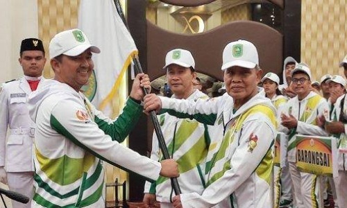 Siap Berlaga di Porwil XI Sumatra! Kontingen Riau Resmi Dikukuhkan