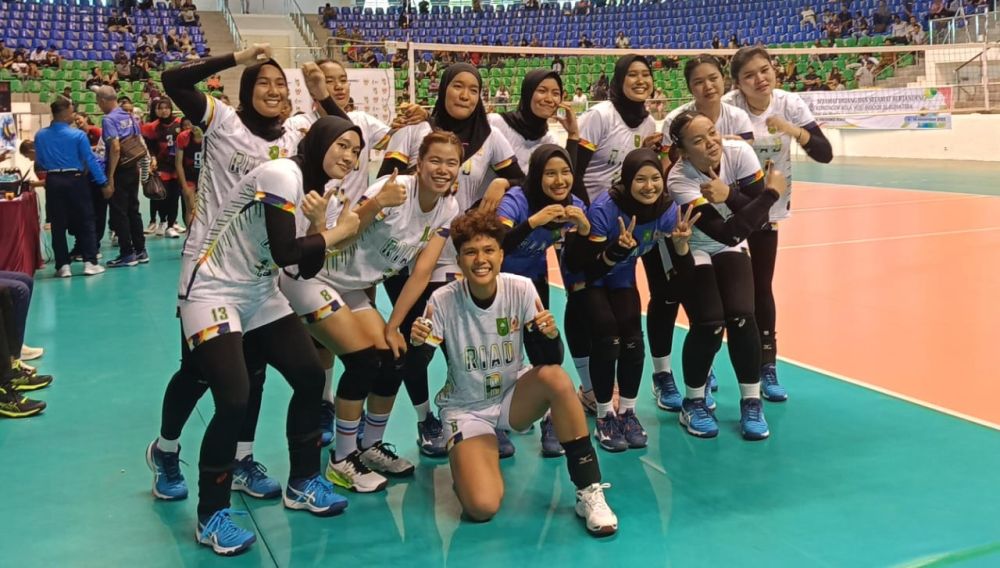 Tim Voli Putri Riau Akhirnya Menang 3:2 dari Sumsel