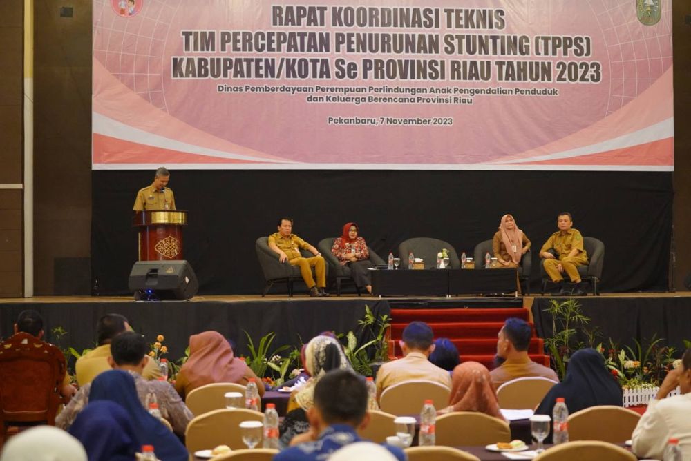 Job Kurniawan Resmi Buka Rakortek Tim Percepatan Penuruan Stunting Kabupaten Kota se Riau