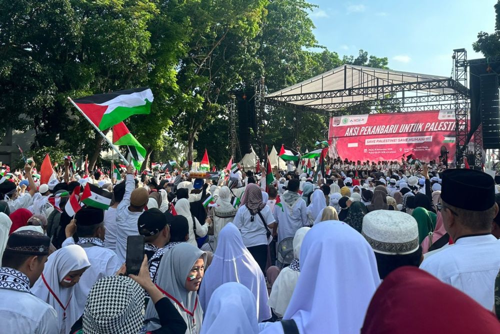 Ribuan Warga Berkumpul di Pekanbaru, Dukung Perjuangan Rakyat Palestina