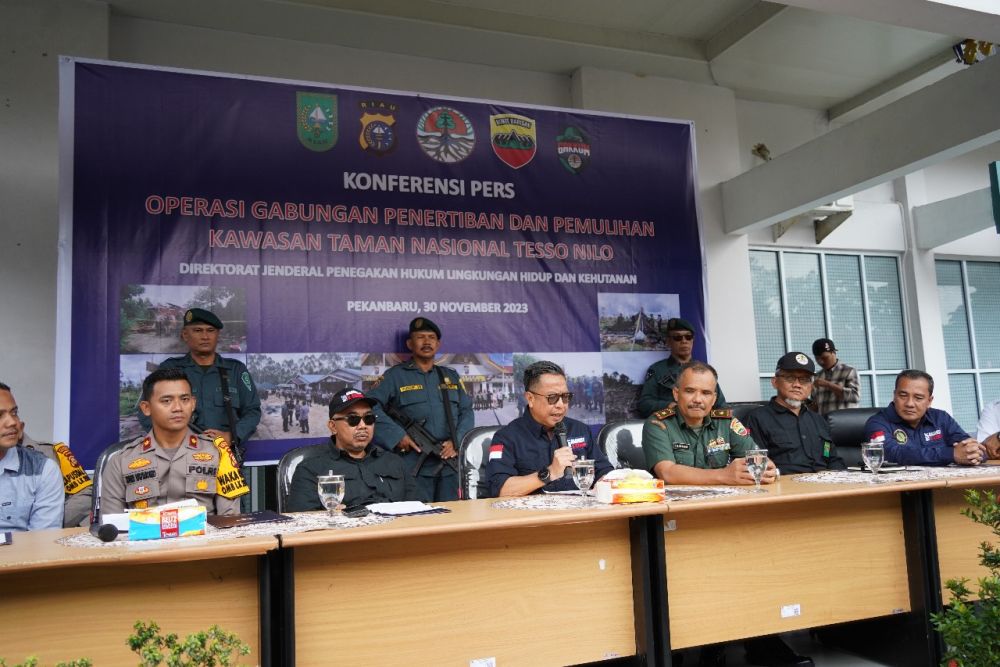 KLHK Tertibkan 36 Pondok Perambah Hutan di Kawasan TNTN