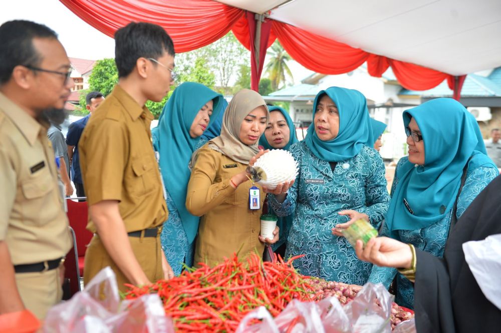 Tekan Inflasi, Disperindagkop bersama TP PKK Riau Gelar Pasar Murah di Pekanbaru