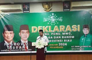 PWNU Riau Deklarasikan Dukung Prabowo Gibran, Ginda : Kita Akan Jadi Saksi Sejarah!