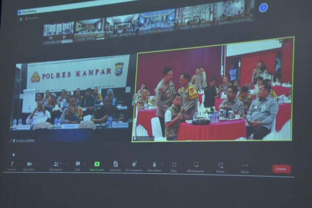 Daring Persiapan Pemilu Bersama Wakapolda Riau,23 TPS di Kampar Berpotensi Rawan Banjir