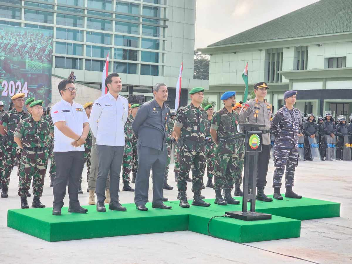 Bawaslu Ikut Apel Pengamanan Pemilu: Danrem 031 Wirabima Tekankan Pencegahan dan Tindakan Humanis