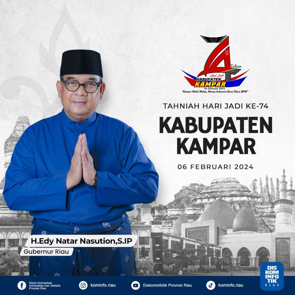 Hari Jadi ke-74 Kabupaten Kampar, Gubri : Mari Berkolaborasi Bangun Negeri
