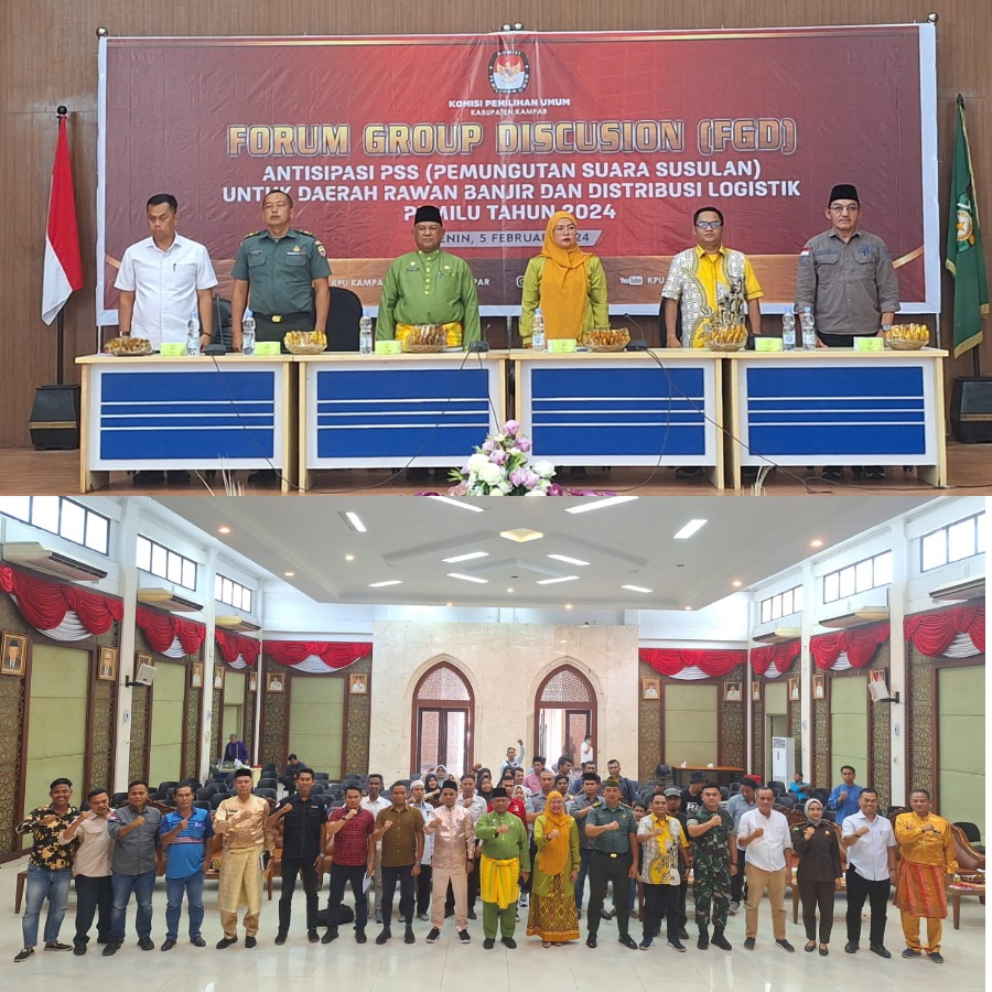 KPU Kampar Gelar FGD Antisipasi PPS dan Distribusi Logistik Pemilu 2024 Daerah Rawan Banjir
