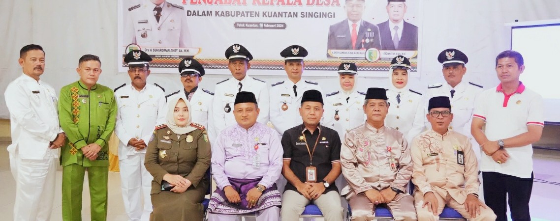 Sekda Lantik 7 Penjabat Kepala Desa di Kuansing